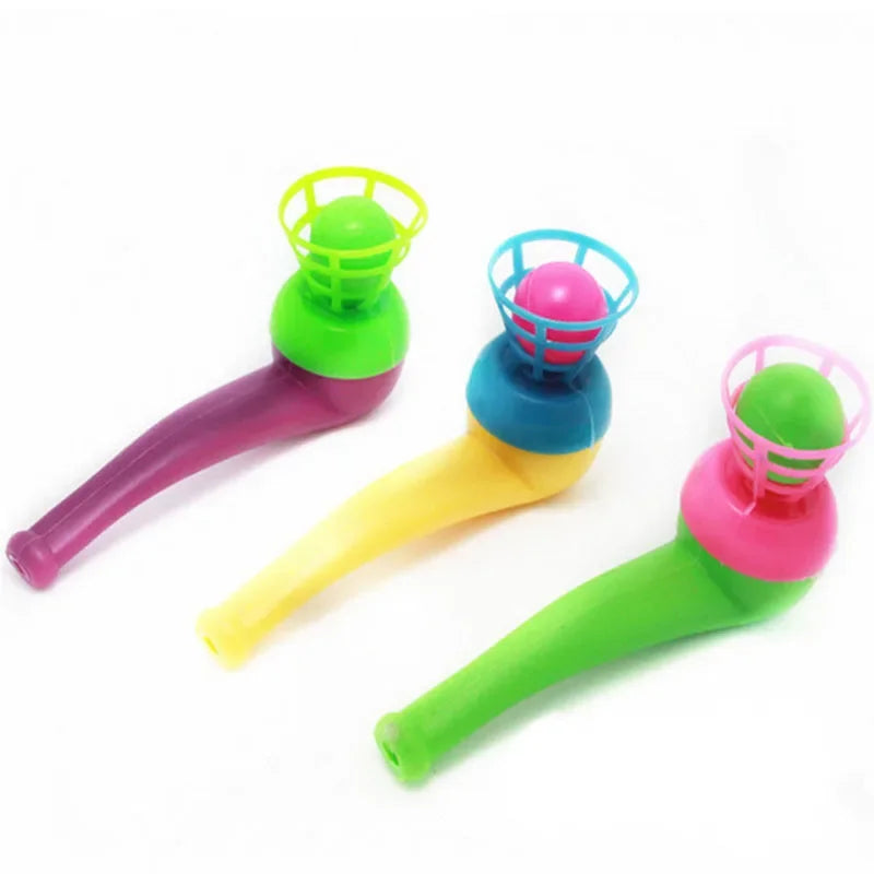 Kids Funny Board Game Toys 1/2pcs Balance Board Games for Children Blow ball Games Tobacco Pipe Blowing Ball Nostalgia Juggling
