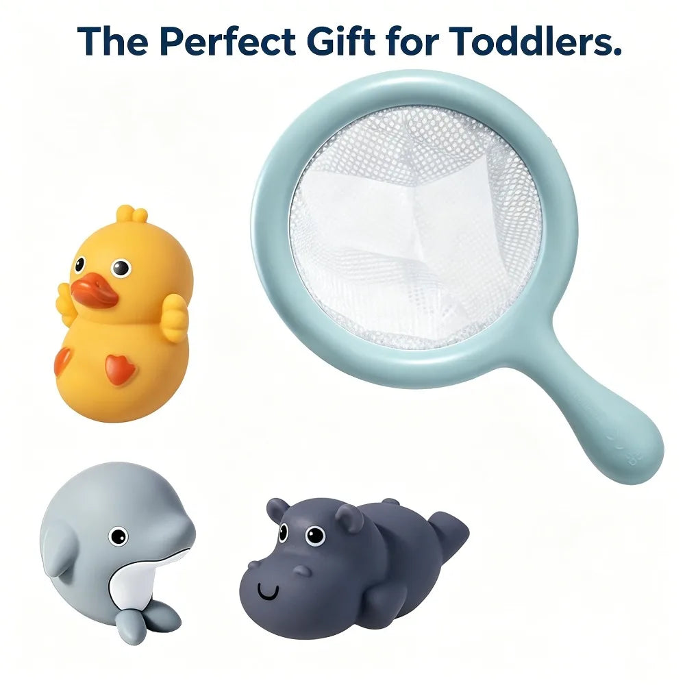 Baby Bathroom Bath Toys, Mesh Fishing, Sealed Waterproof, Floating Animals, Children's Toys for Boys and Girls, Random Colors