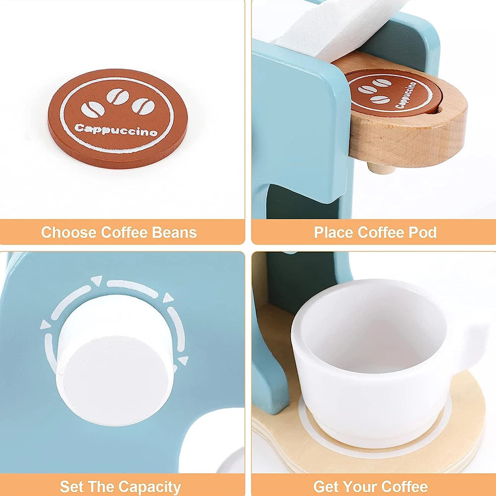 Wooden Kitchen Toys, Pretend Play Role-Playing Games, Realistic Simulation, Gifts for Boys and Girls