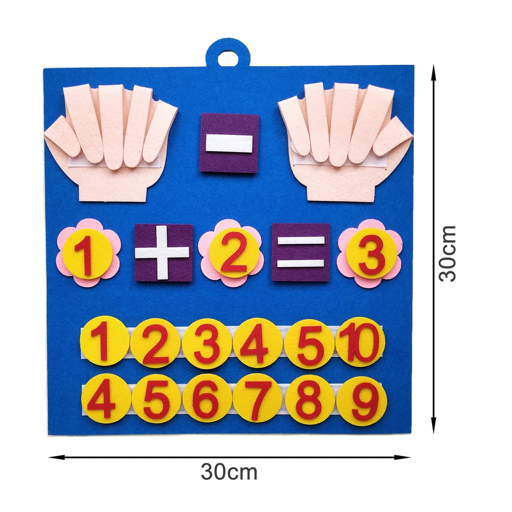 Toddler Montessori Toys Felt Finger Numbers Math Toy Children Counting Early Education Learning Game For Kids Intelligence