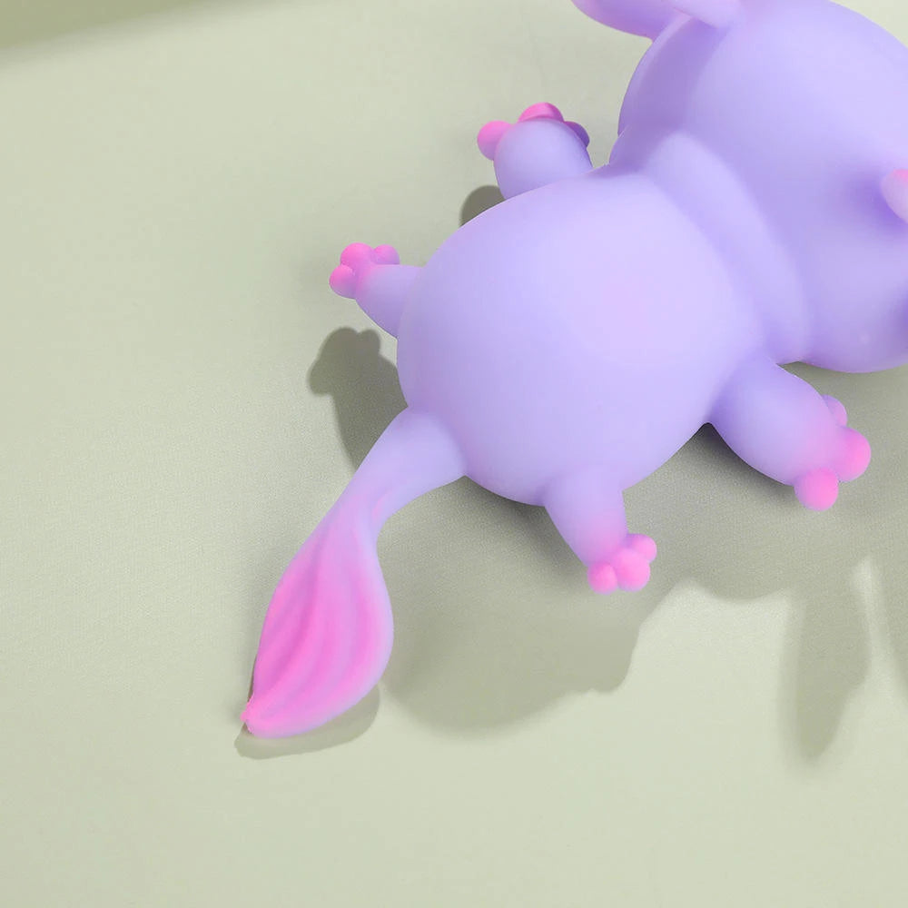 Cute Axolotl Squishy Toy Squeeze Stress Relief Kawaii Salamander Sensory Fidget Toy Soft Animal Squishies Gift for Kids Adults