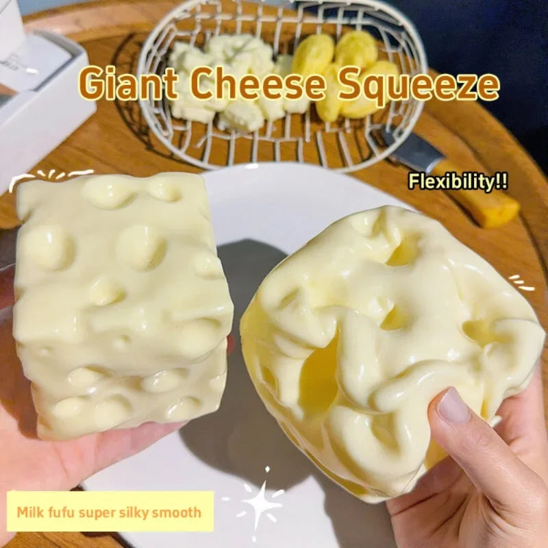 Squishy Cheese Cube Stress Balls Shapeable Squeezed Balls Non Rebound Sensory Fidgets and Adults Relaxing Gifts High Quality