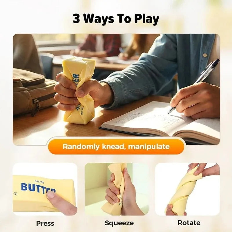 Squishy/; Butter Stick Squeeze Fidget Toy Sticky Butter Stick Shapeable Slow Rebound Fidget Squeeze Toy Sensory Fidget Toys
