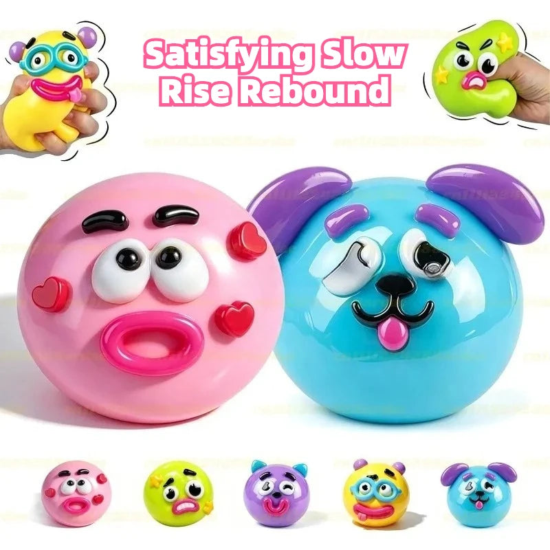 @2026 NEW Smushers Squishy, Curiosities Dog Face Swap Squishy Toy, Soft Moldable Cute Slow Rise Squeeze Toy, Relaxing Sensory