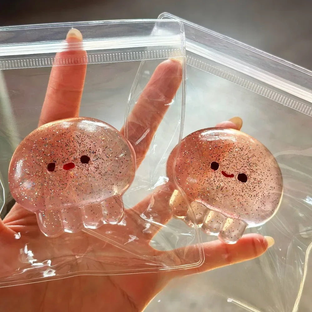 Taba Squishy Jellyfish Kawaii Stress Relieving Sensory Fidget Toys for Anxiety&Relaxation Desk Accessory
