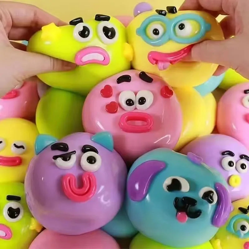Smushers Squishy DIY Curiosities Dog Face Swap Soft Moldable Slow Rise Squeeze Toy Blind Box Relaxing Sensory Gift