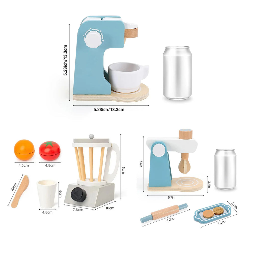 Wooden Kitchen Toys, Pretend Play Role-Playing Games, Realistic Simulation, Gifts for Boys and Girls