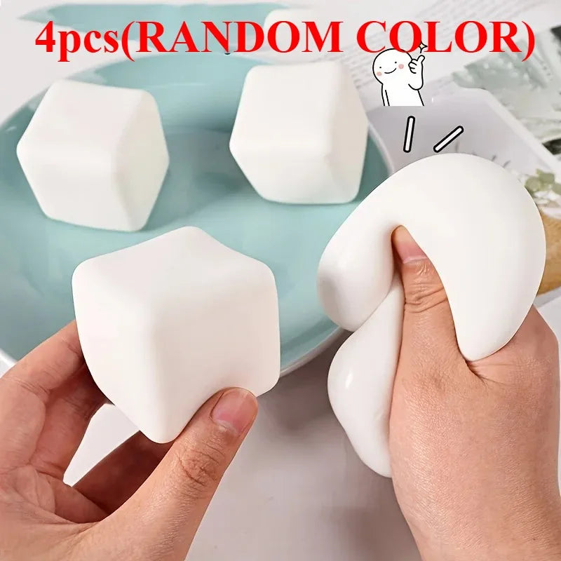 Squishy Tofu Stress Balls Autism Sensory Toys Stress & Anxiety Relief Fidget Toys Dough Water Ball Gifts Bulk for Adults Kids