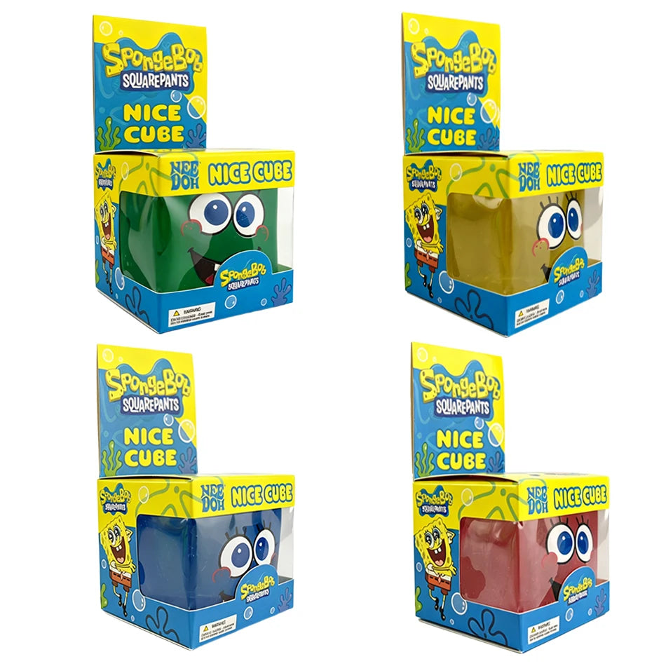 Squishy In Stock SpongeBob Squishy Stress Relief Cube Toy, Malt Sugar Slow Rebound Squeeze Fidget Toy Birthday Gift