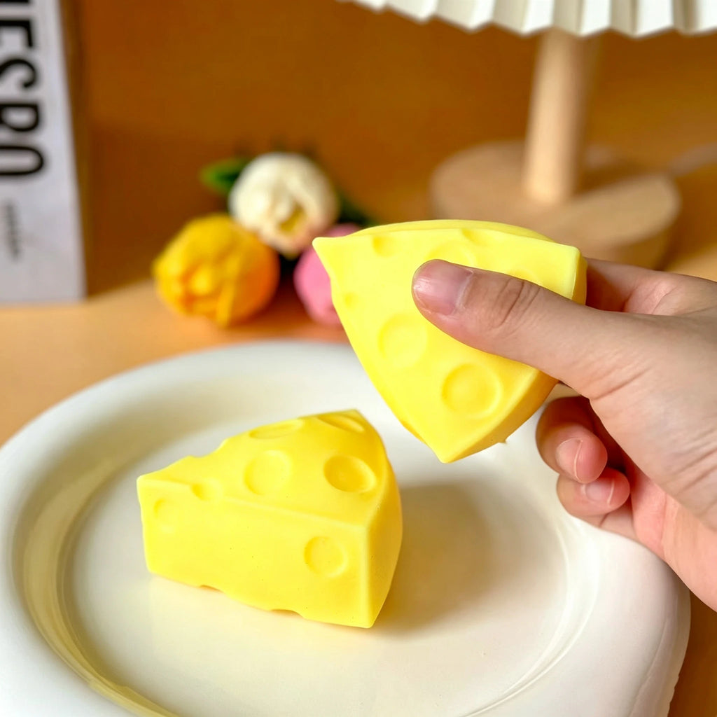 Squishy Honey Cheese Square Fidgets Toys Super Soft Mochi Cheese Squeeze Toy Funny Anti-stress Sensory Toy for Adults Gifts