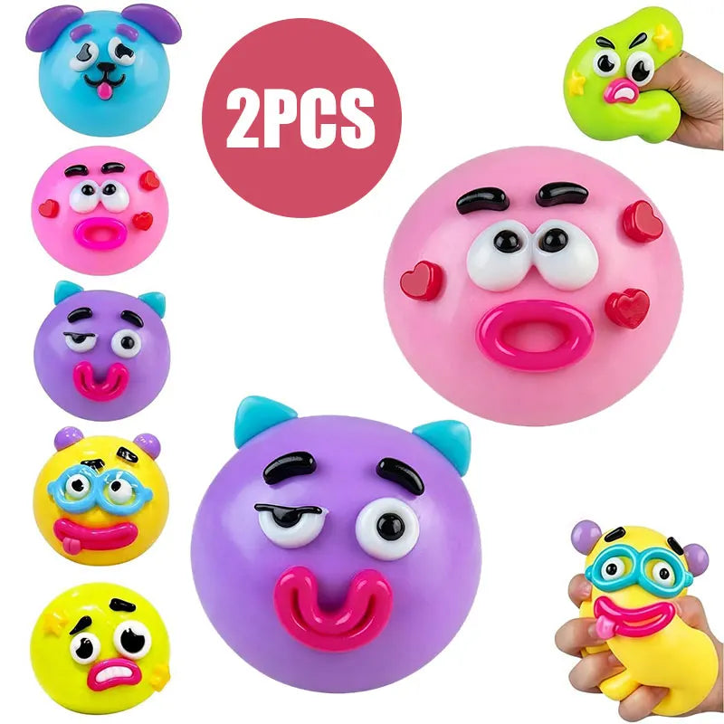 Smushers Squishy DIY Curiosities Dog Face Swap Toy Soft Slow Rise Squeeze Toy Adult Stress Relief Sensory Decompression Toy Gift