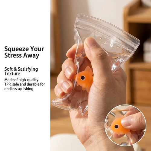 Cute Goldfish Squishy Squeeze Toy Soft Sticky Pinch Toy Slow Rising Stress Relief Antistress Toy for Kids and Adults