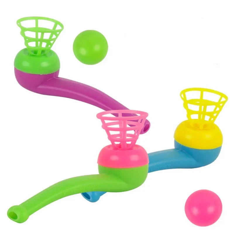 Kids Funny Board Game Toys 1/2pcs Balance Board Games for Children Blow ball Games Tobacco Pipe Blowing Ball Nostalgia Juggling