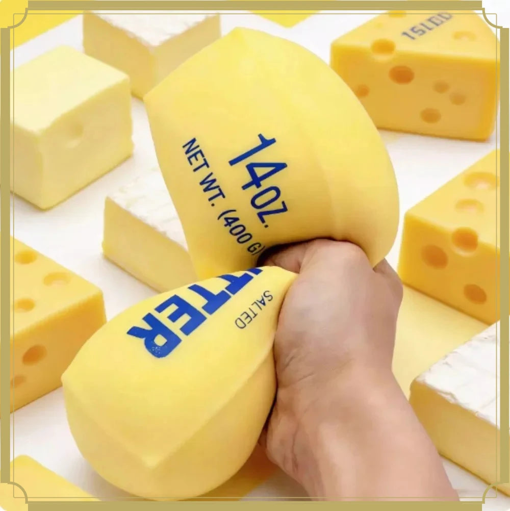 Squishy Soap Anti-Stress Toy Simulated Butter Stress-Relieving Fidget Toy Squishy Ball Relaxing Gift Party Favor Birthday Gift D