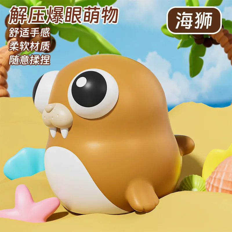 Squishy Pop Eye Toys, Stress Relief Sensory Fidget Toys for Anxiety, Squeeze Pops Bubble Popping Game Gifts for Kids and Adults