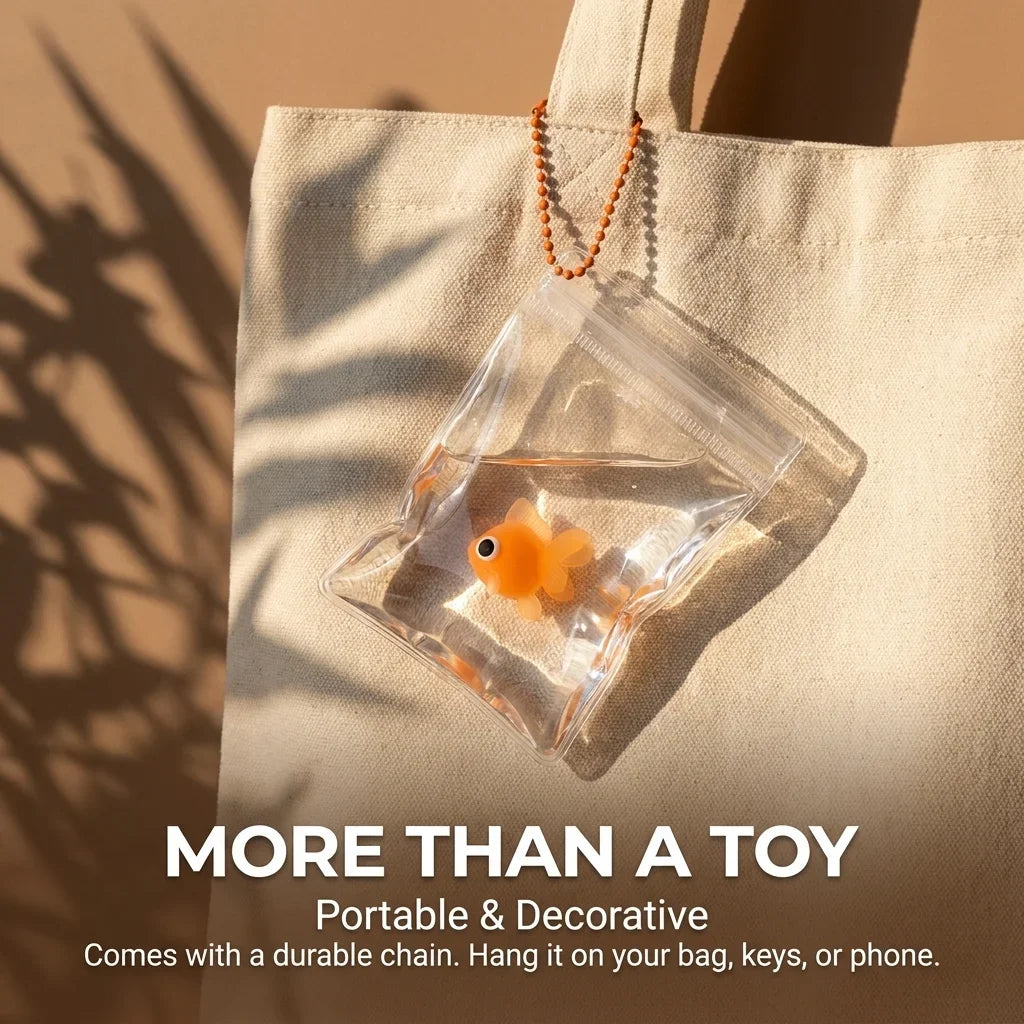 Cute Goldfish Squishy Squeeze Toy Soft Sticky Pinch Toy Slow Rising Stress Relief Antistress Toy for Kids and Adults