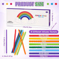 Kids Toys Silicone Textured Stress Relief Stick Sensory Game DIYElastic Colorful Twisty Stick Adult Stress Relief Fidget Toys