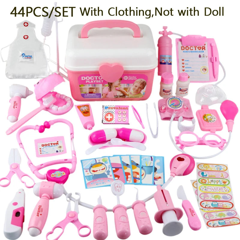 Kids Doctor Play Set – Medical Kit Toys with Stethoscope, Syringe, Dentist Tools, Educational Role Play Gift for Boys & Girls