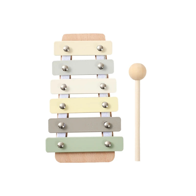 Children's Montessori Toys Baby Sensory Sound Stimulation Toy Baby's Musical Instrument Wooden Cartoon Animal Xylophone Toy Gift