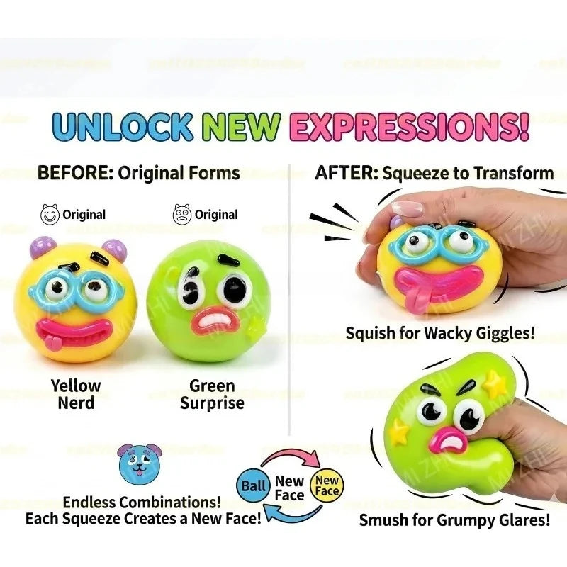 @2026 NEW Smushers Squishy, Curiosities Dog Face Swap Squishy Toy, Soft Moldable Cute Slow Rise Squeeze Toy, Relaxing Sensory
