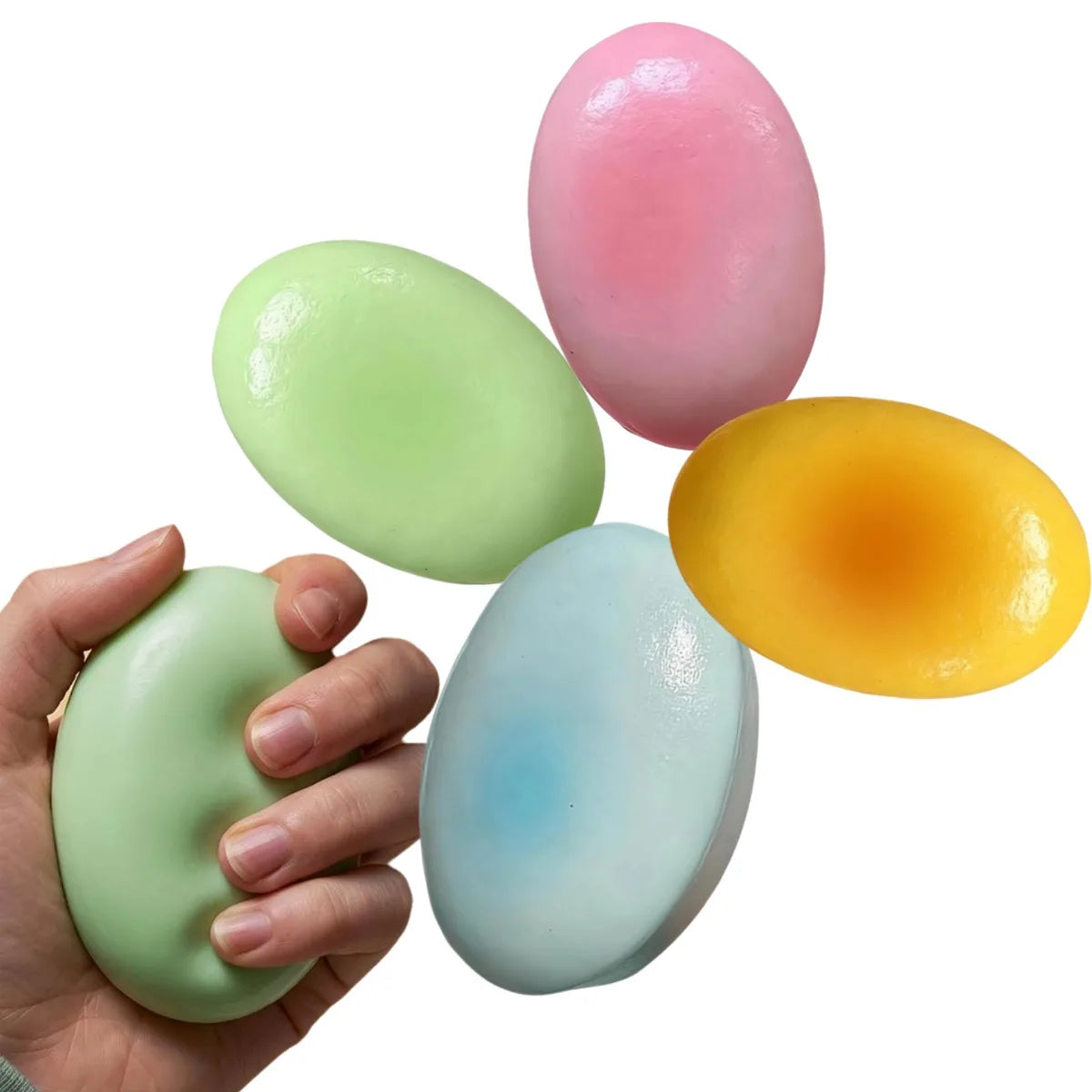 Squishy Cheese Cake Fidget 4 Colors Toys Slow Rising Squeeze Toys Soft Stress Relief Sensory Fidget Toy for Anxiety Squishy Toy