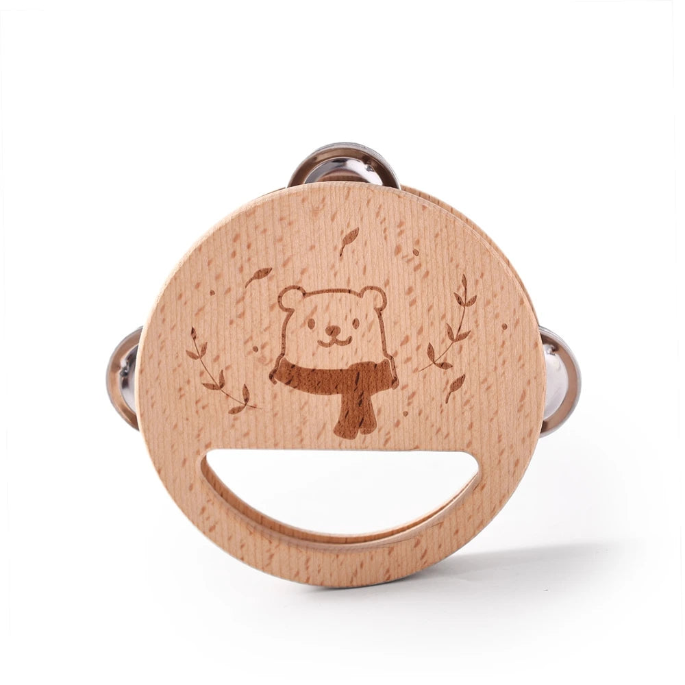 Children's Montessori Toys Baby Sensory Sound Stimulation Toy Baby's Musical Instrument Wooden Cartoon Animal Xylophone Toy Gift