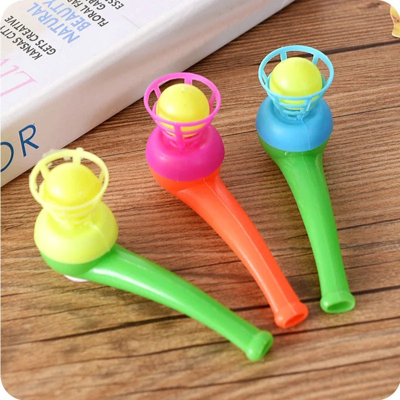 Kids Funny Board Game Toys 1/2pcs Balance Board Games for Children Blow ball Games Tobacco Pipe Blowing Ball Nostalgia Juggling