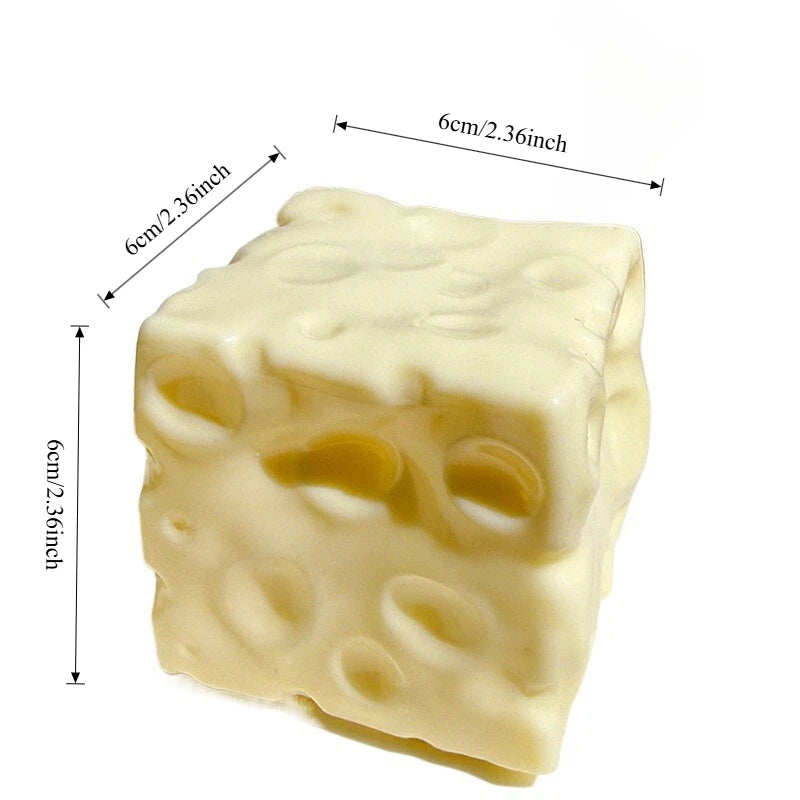 Squishy Cheese Cube Stress Balls Shapeable Squeezed Balls Non Rebound Sensory Fidgets and Adults Relaxing Gifts High Quality