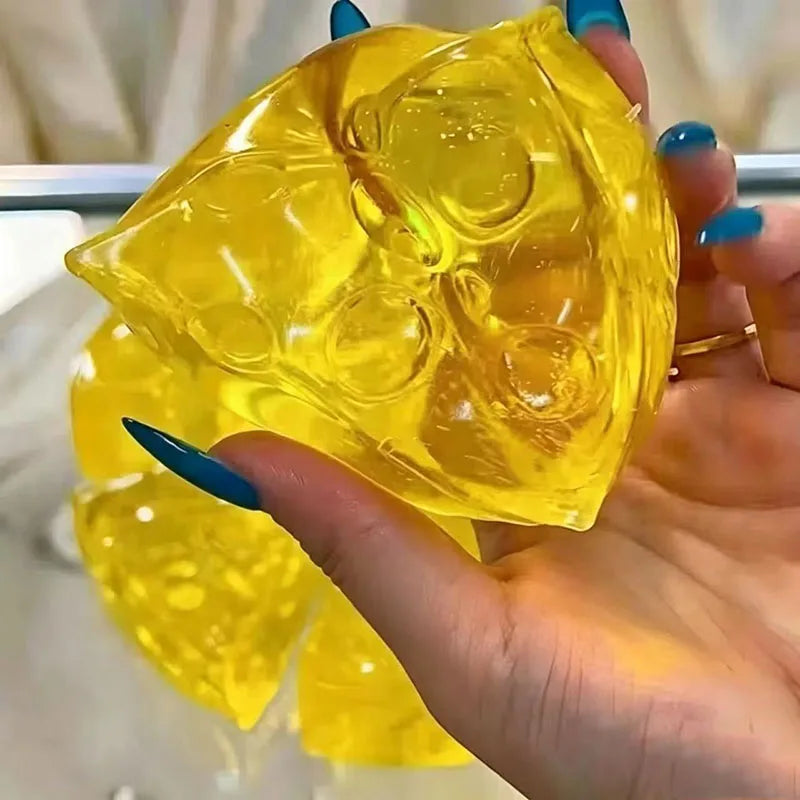 Squishy Honey Cheese Square Fidgets Toys Super Soft Mochi Cheese Squeeze Toy Funny Anti-stress Sensory Toy For Adults Gifts