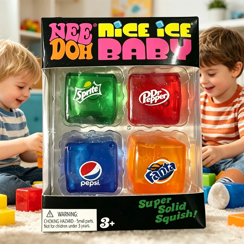 Squishy Schylling// NeeDoh Nice Cube Sensory Squeeze Toy Super Squish Stress Relief Anxiety Sensory Tool Stress Reliever Toys