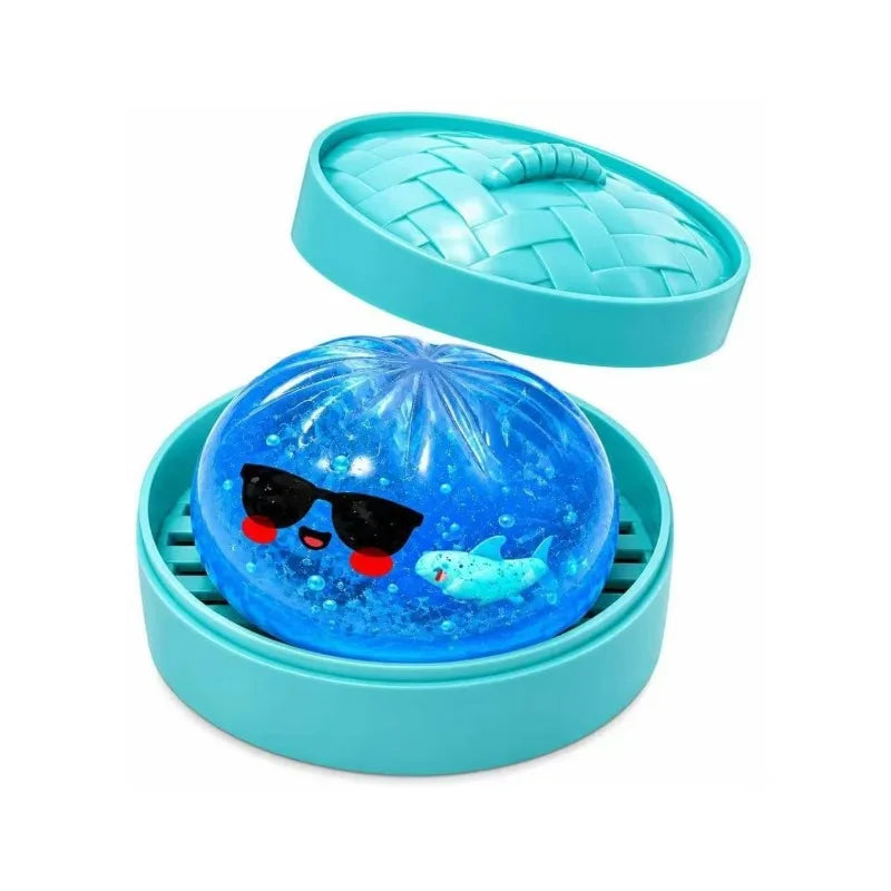 Shark Dumplings Squishy Toy Soft Slow Resilience Squishy Toy Fidget with Steamer Steamed Stuffed Pectin Fill Stars Squishy Pinch