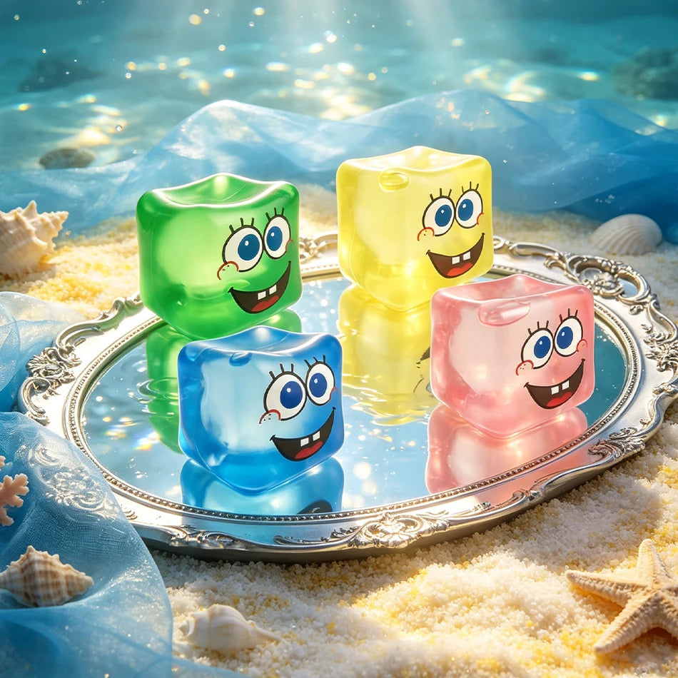 Squishy In Stock SpongeBob Squishy Stress Relief Cube Toy, Malt Sugar Slow Rebound Squeeze Fidget Toy Birthday Gift