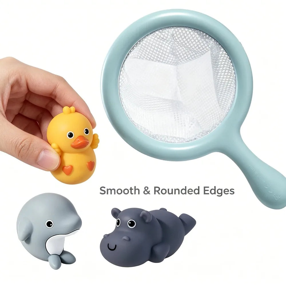 Baby Bathroom Bath Toys, Mesh Fishing, Sealed Waterproof, Floating Animals, Children's Toys for Boys and Girls, Random Colors