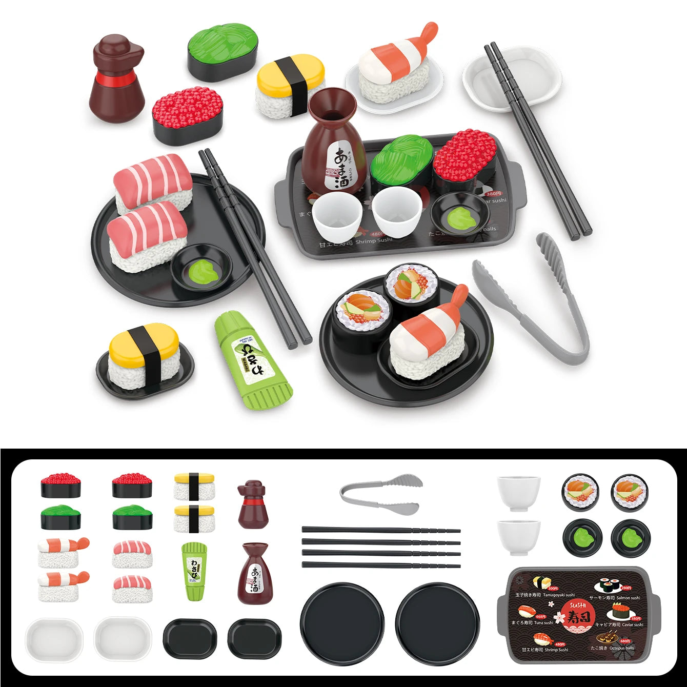 Children's Toys Pretend Play, Barbecue, Fast Food, Pizza, Sushi, Afternoon Tea, Desserts, Kitchen Food, Toy Sets
