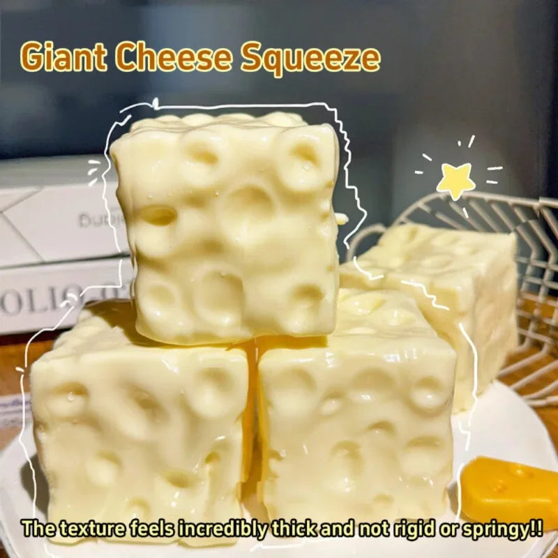 Squishy Cheese Cube Stress Balls Shapeable Squeezed Balls Non Rebound Sensory Fidgets and Adults Relaxing Gifts High Quality