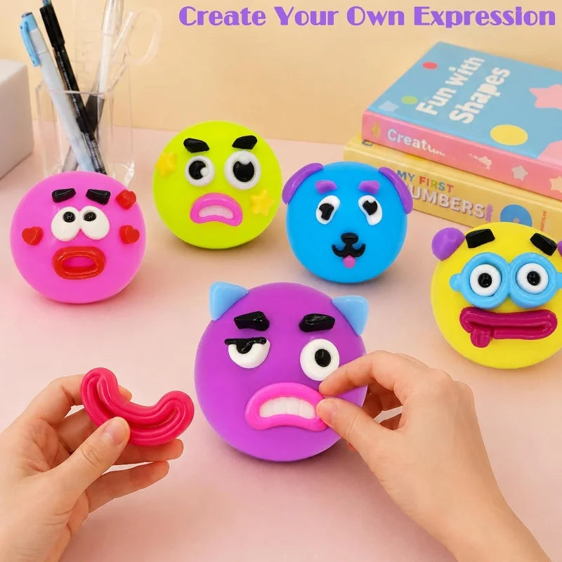 Fashion DIY Curiosities Smushers Squishy Dog Face Swap Toy Comfort Slow Rise Mood Relief Hand Squeeze Toy For Birthday Xmas Gift