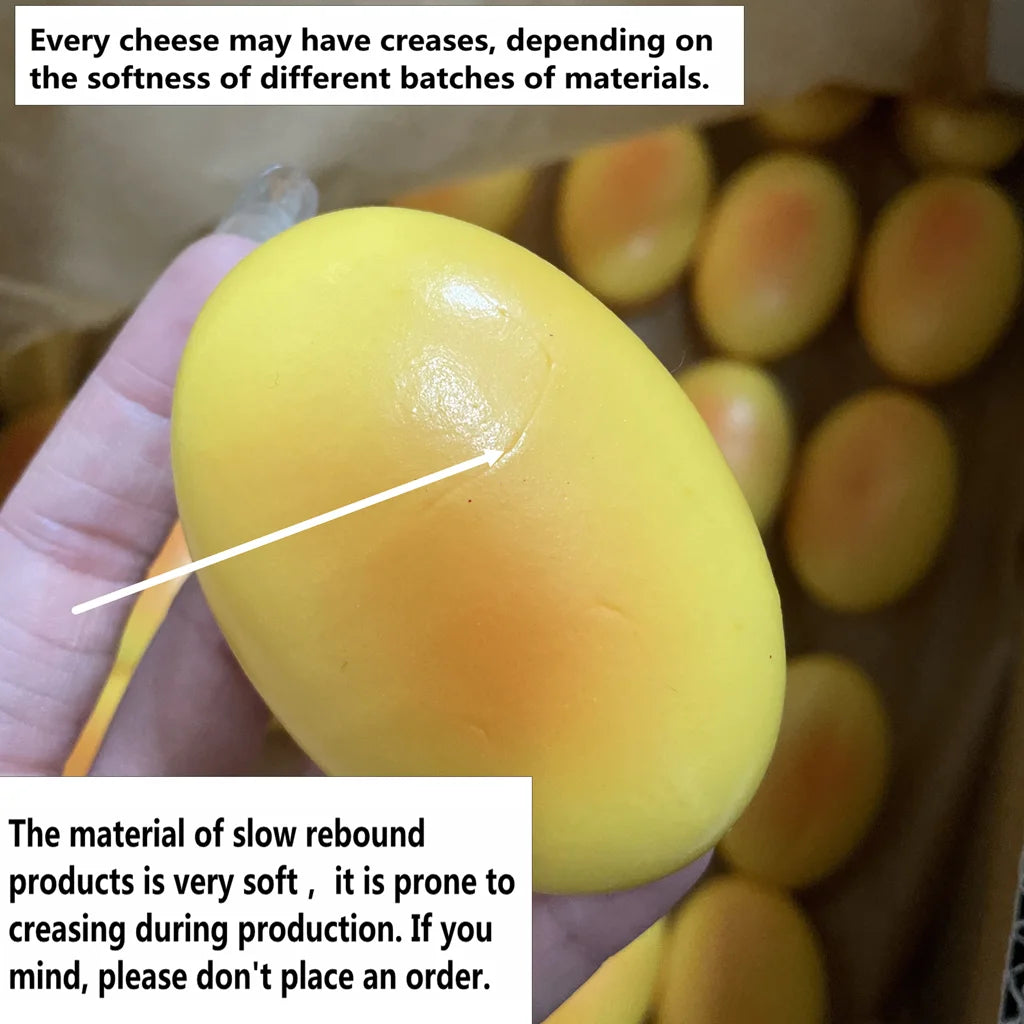 Squishy Cheese Cake Fidget Toys Slow Rising Squeeze Toys Soft Stress Relief Sensory Fidget Toy for Anxiety Squishy Toy for Adult