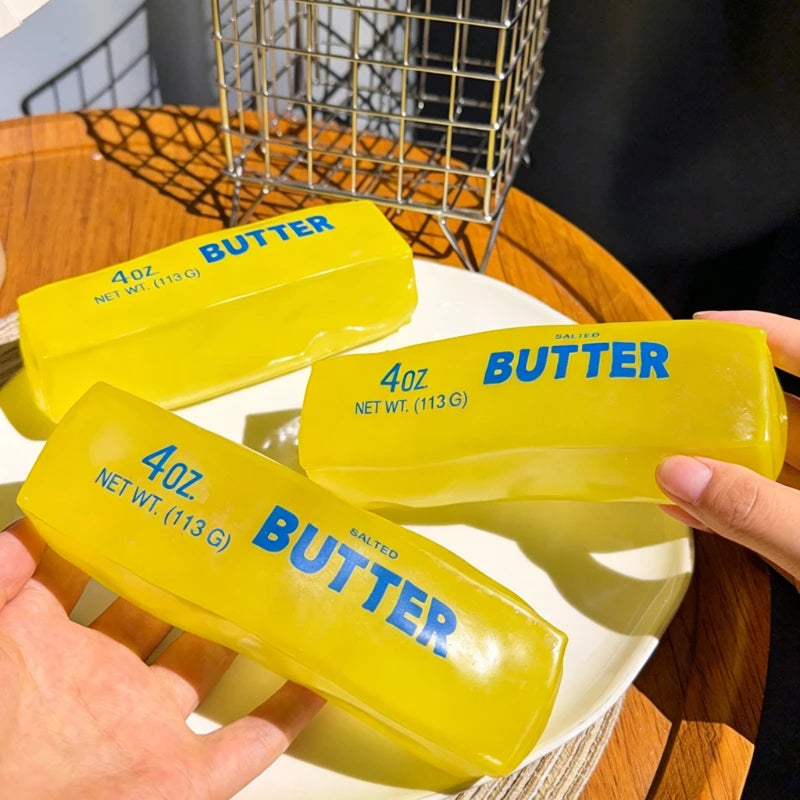 Squishy Simulated Butter Squeeze Stress Relief Toy Soft Slow Rising Sensory Fidget for Anxiety ADHD Autism Gift for Adults