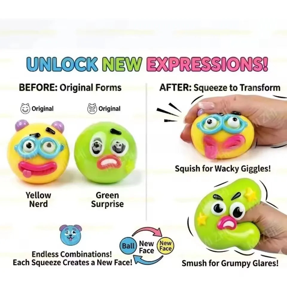 Smushers Squishy DIY Curiosities Dog Face Swap Soft Moldable Slow Rise Squeeze Toy Blind Box Relaxing Sensory Gift