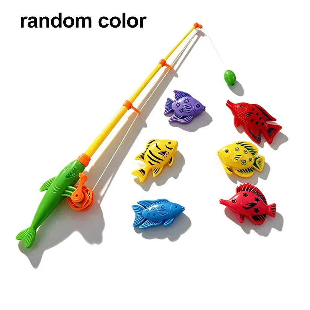 Kids Fishing Toy Set Play Water Toys for Baby Magnetic Rod and Fish Indoor Outdoor Leisure Entertainment Games for Children