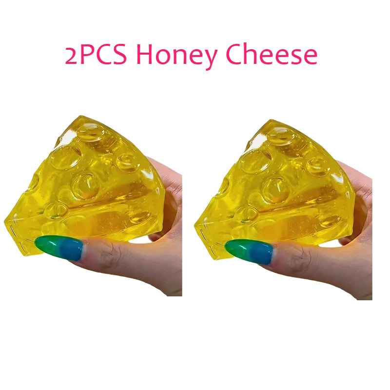 Squishy Honey Cheese Square 1Fidgets Toys Super Soft Mochi Cheese Squeeze Toy Funny Anti-stress Sensory Toy for Adults Gifts