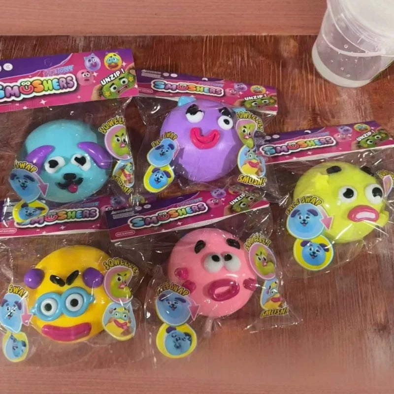 Hot Smushers Squishy DIY Curiosities Dog Face Swap Squishy Toy Squeeze Toys Stress Relief Decompression In Stock