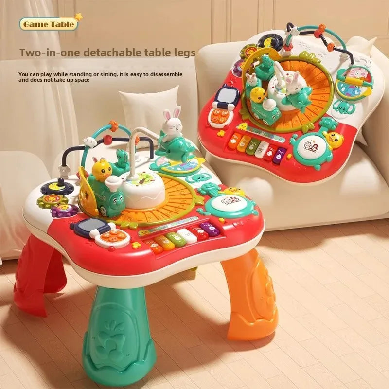 Kids Multifunctional Early Education Game Table Electric Train Baby Montessori Learning Busy Board Sensory Toys for Toddler Gift