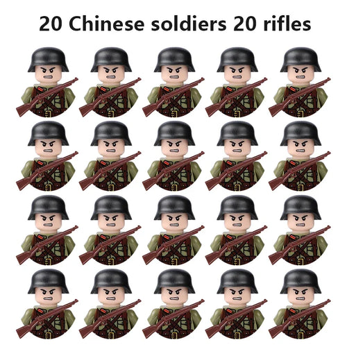 20 toys for soldiers and children from the Soviet Union, Britain, China, French, Polish and Canadian.