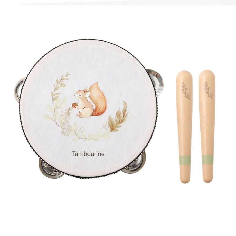 Children's Montessori Toys Baby Sensory Sound Stimulation Toy Baby's Musical Instrument Wooden Cartoon Animal Xylophone Toy Gift