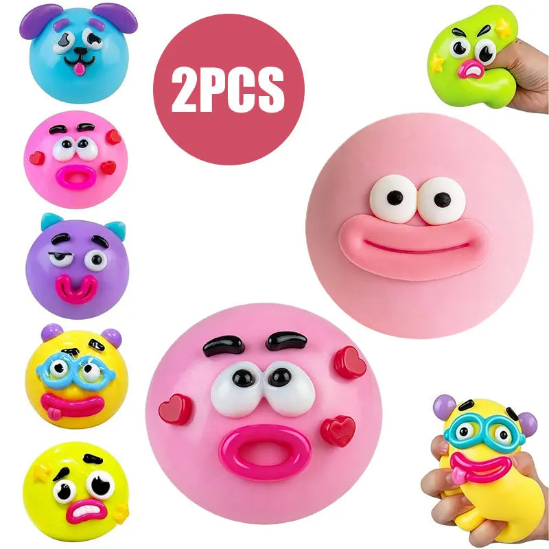 Fashion DIY Curiosities Smushers Squishy Dog Face Swap Toy Comfort Slow Rise Mood Relief Hand Squeeze Toy For Birthday Xmas Gift