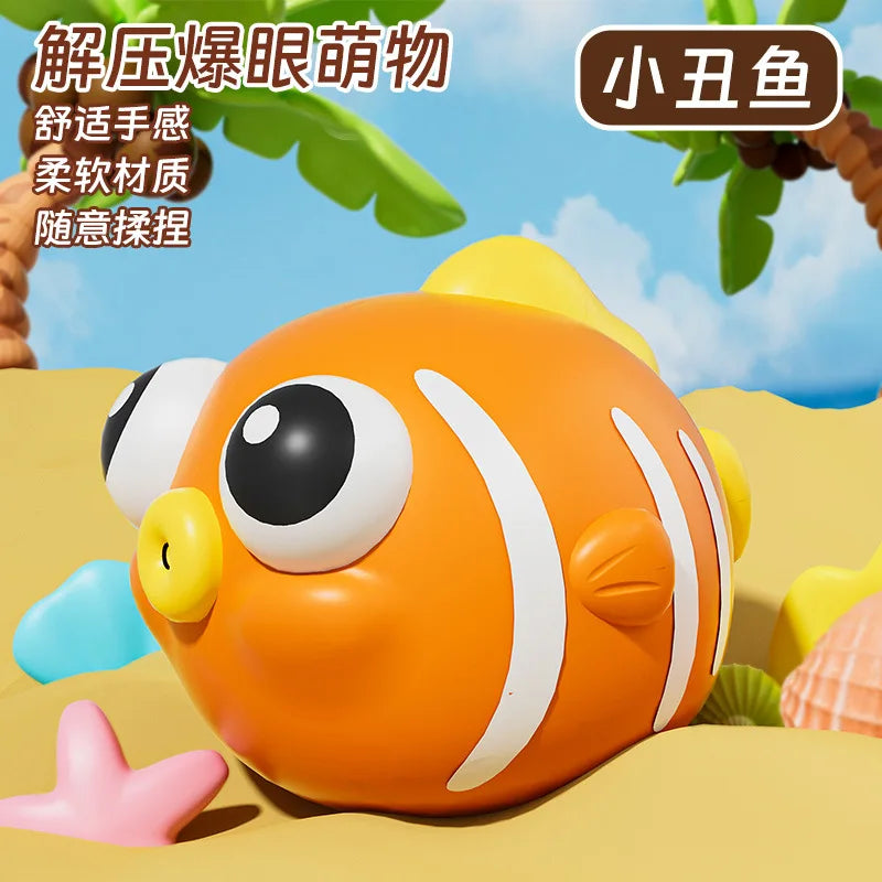 Squishy Pop Eye Toys, Stress Relief Sensory Fidget Toys for Anxiety, Squeeze Pops Bubble Popping Game Gifts for Kids and Adults
